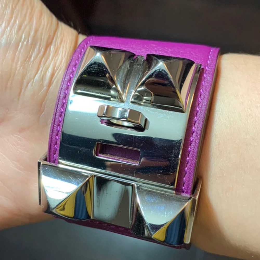 Hermès Collier de Chien in Purple Leather